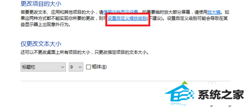 选择设定自定义缩放比