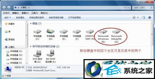 显示部分盘符 win8系统电脑插入移动硬盘后不显示的解决方法