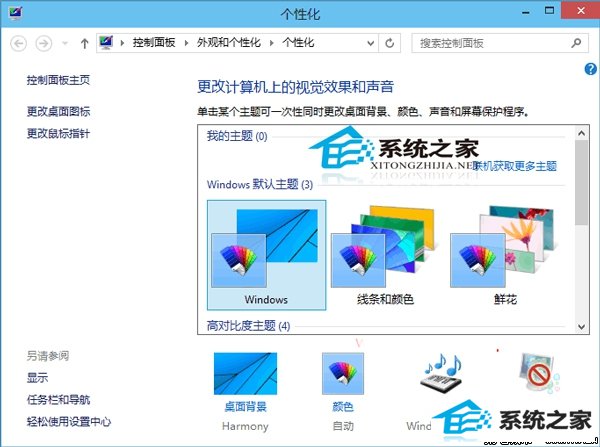 win8如何联机获取更多主题 三联